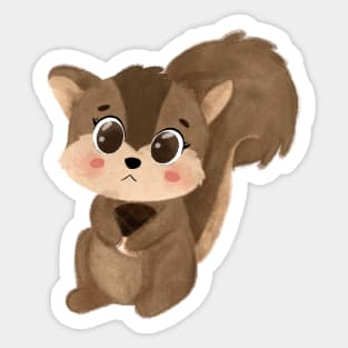 squirrel with acorn Sticker